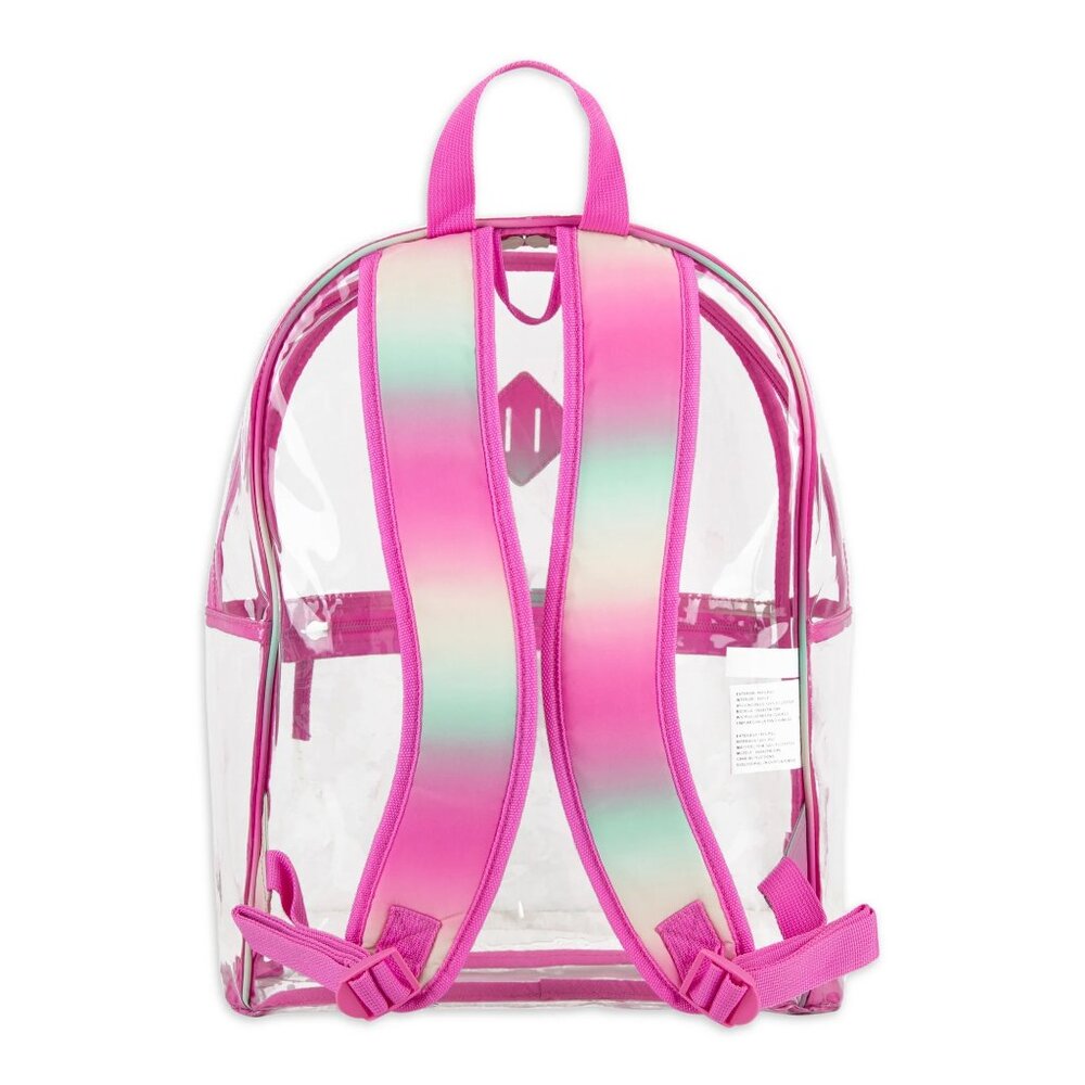 Eastsport Clear Backpack With Zipper Pouch Set - Multiple Colors, Pack of 4, New - Picture 16 of 16